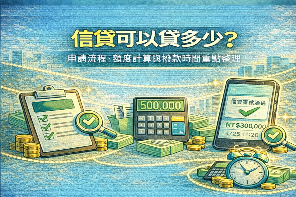 信貸可以貸多少申請流程額度計算與撥款時間重點整理