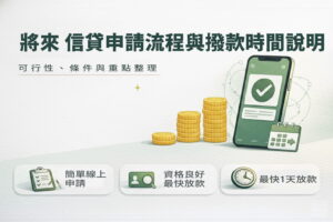 將來-信貸申請流程與撥款時間說明可行性條件與重點整理