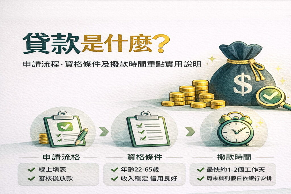 貸款是什麼申請流程資格條件與撥款時間重點實用說明