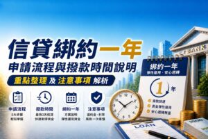 信貸綁約一年申請流程與撥款時間說明重點整理及注意事項解析
