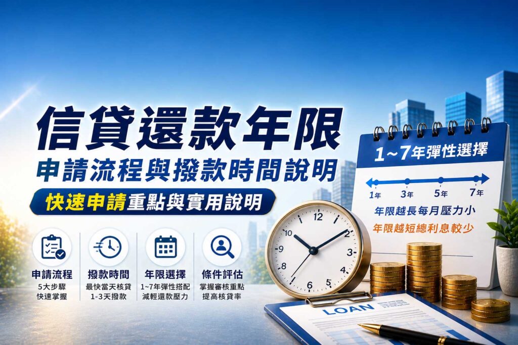 信貸還款年限申請流程與撥款時間說明：快速申請重點與實用說明