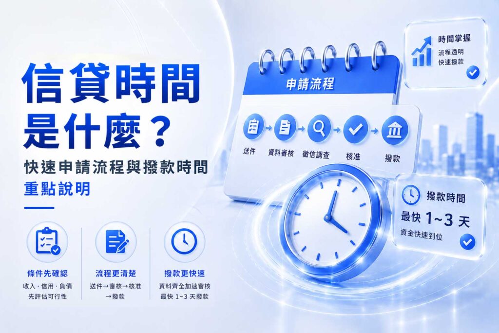 信貸時間是什麼快速申請流程與撥款時間重點說明