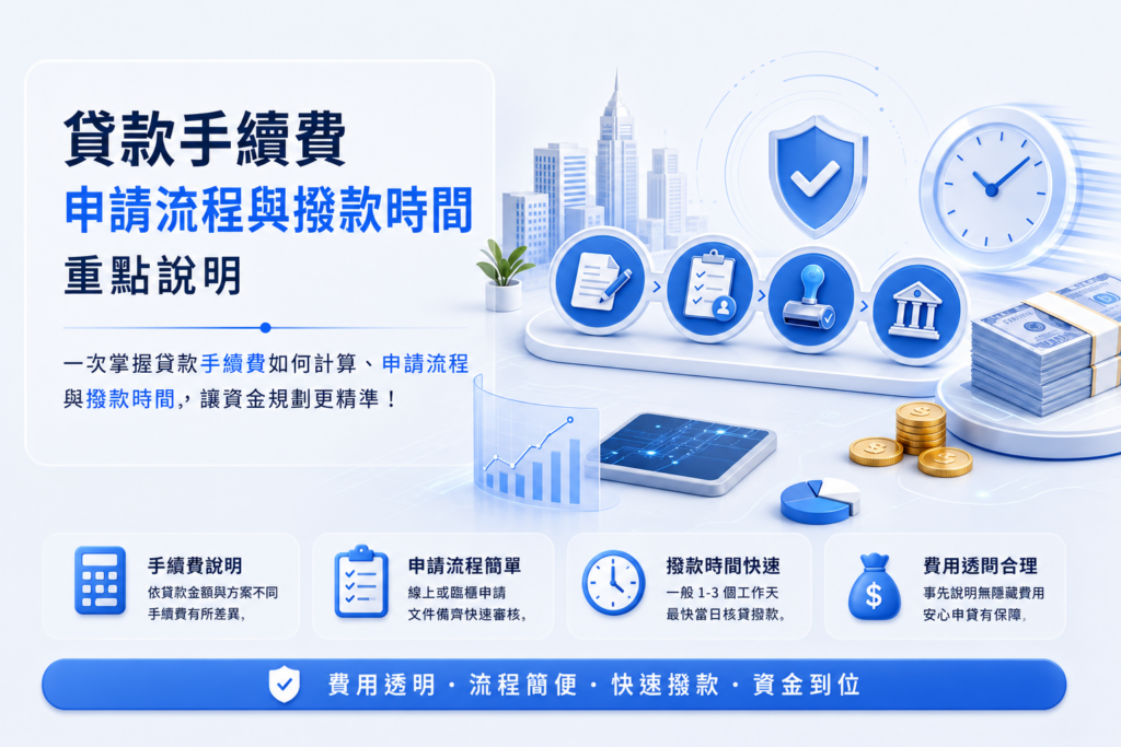 貸款 手續費申請流程與撥款時間重點說明