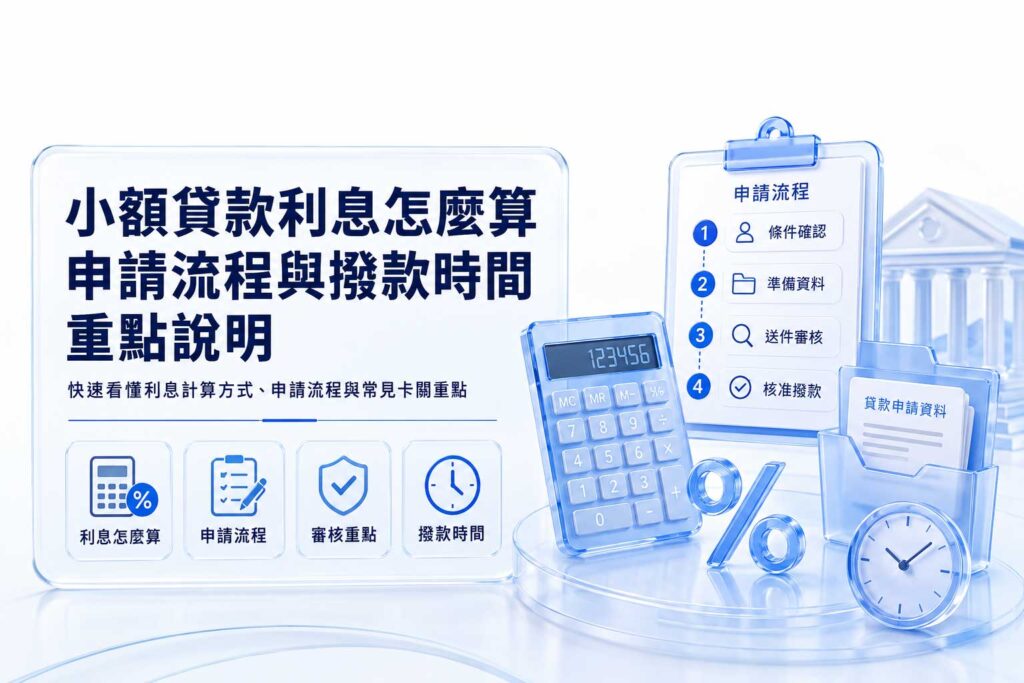 小額貸款利息怎麼算 申請流程與撥款時間重點說明