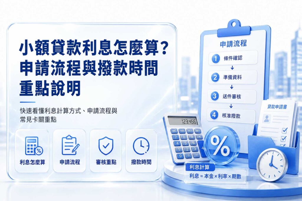 小額貸款利息怎麼算申請流程與撥款時間重點說明