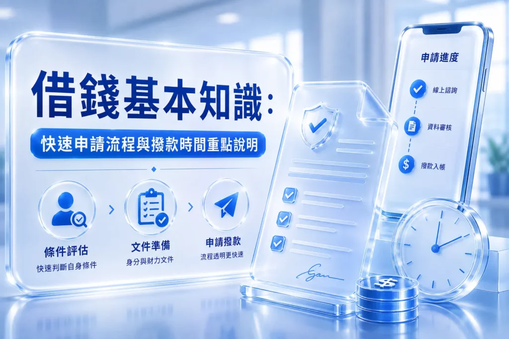 借錢基本知識快速申請流程與撥款時間重點說明