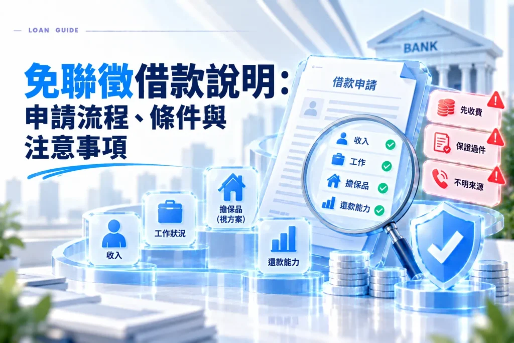 免聯徵借款說明申請流程條件與注意事項
