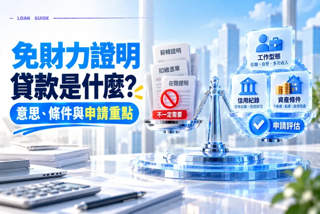 免財力證明貸款是什麼意思條件與申請重點 1